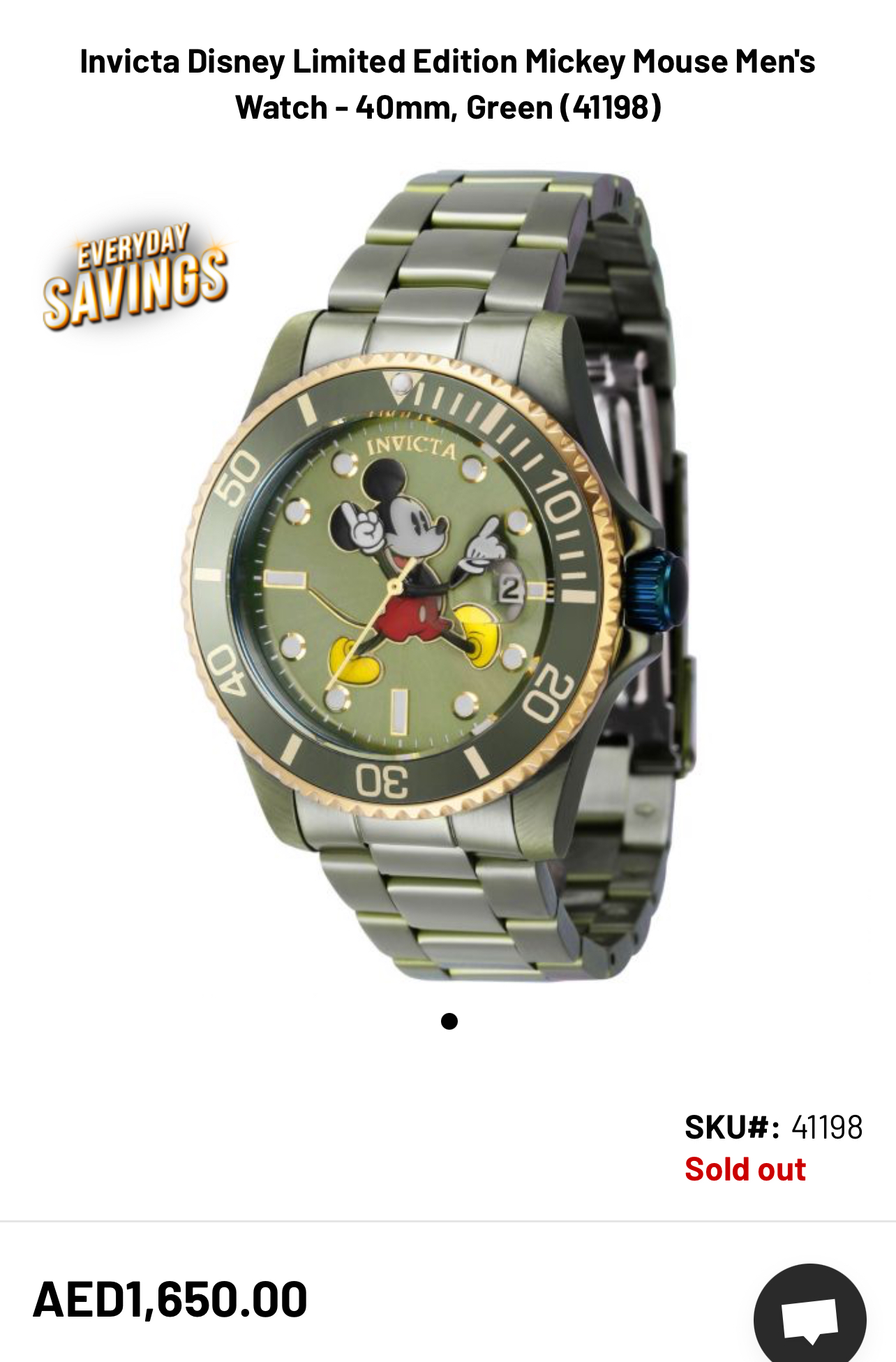 INVICTA Disney Limited Edition Mickey Mouse Watch