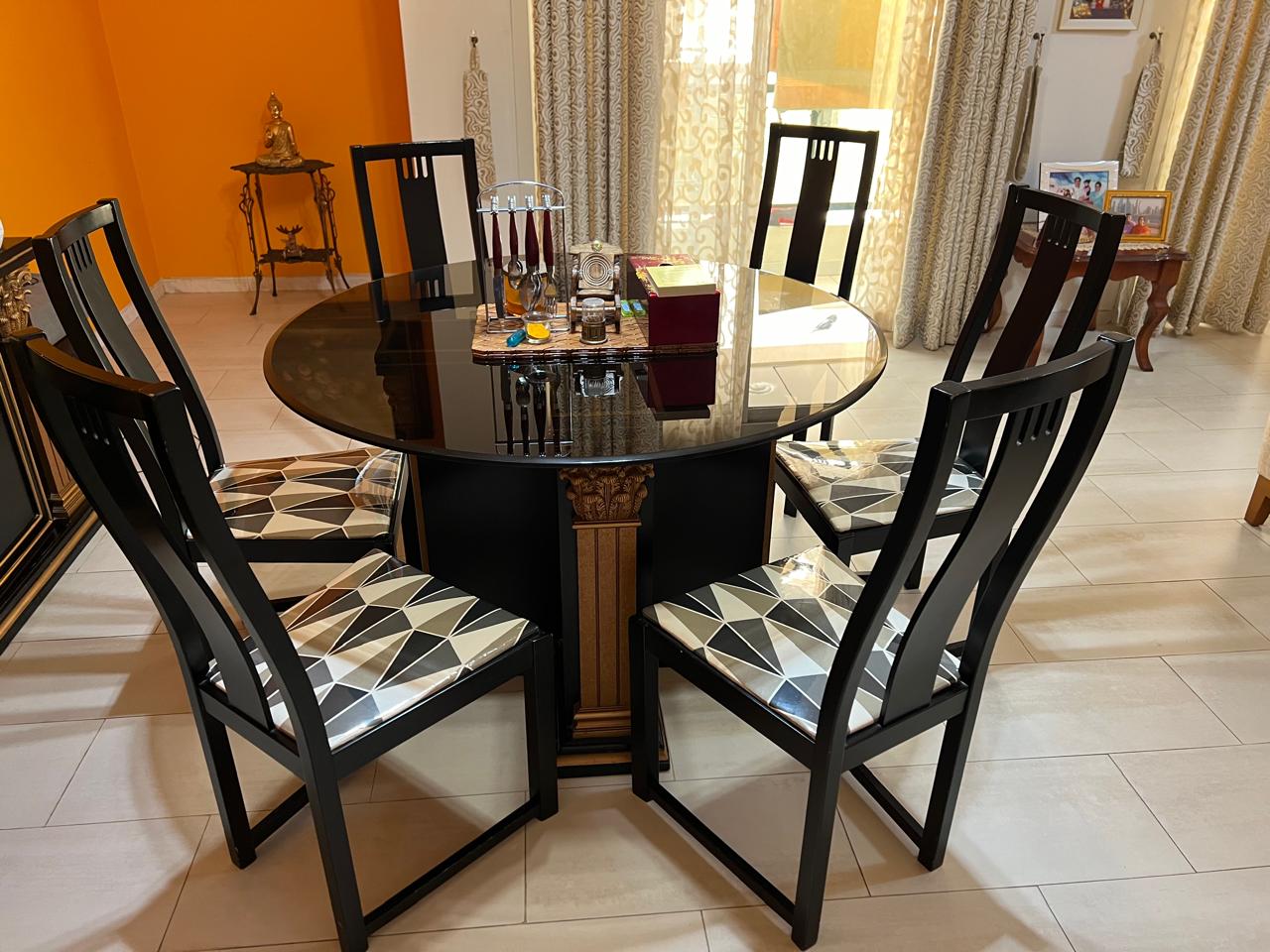 Dining Table with Six chairs Barely Used