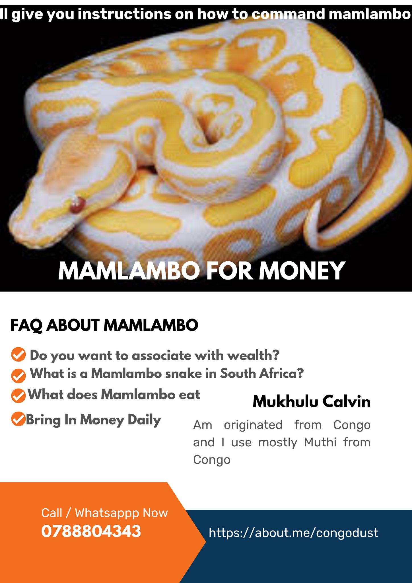 How Mamlambo Ukuthwala for Money spells Works 