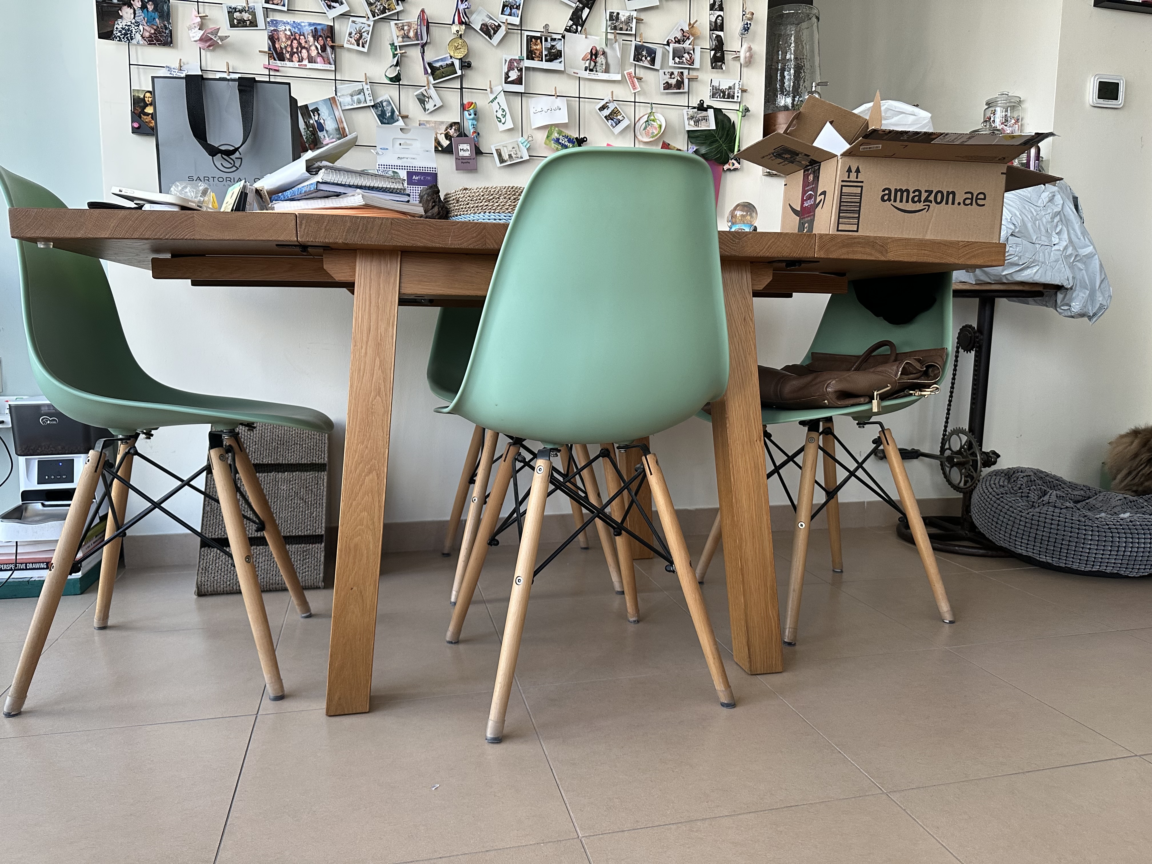 Green Plastic Dining chairs without table