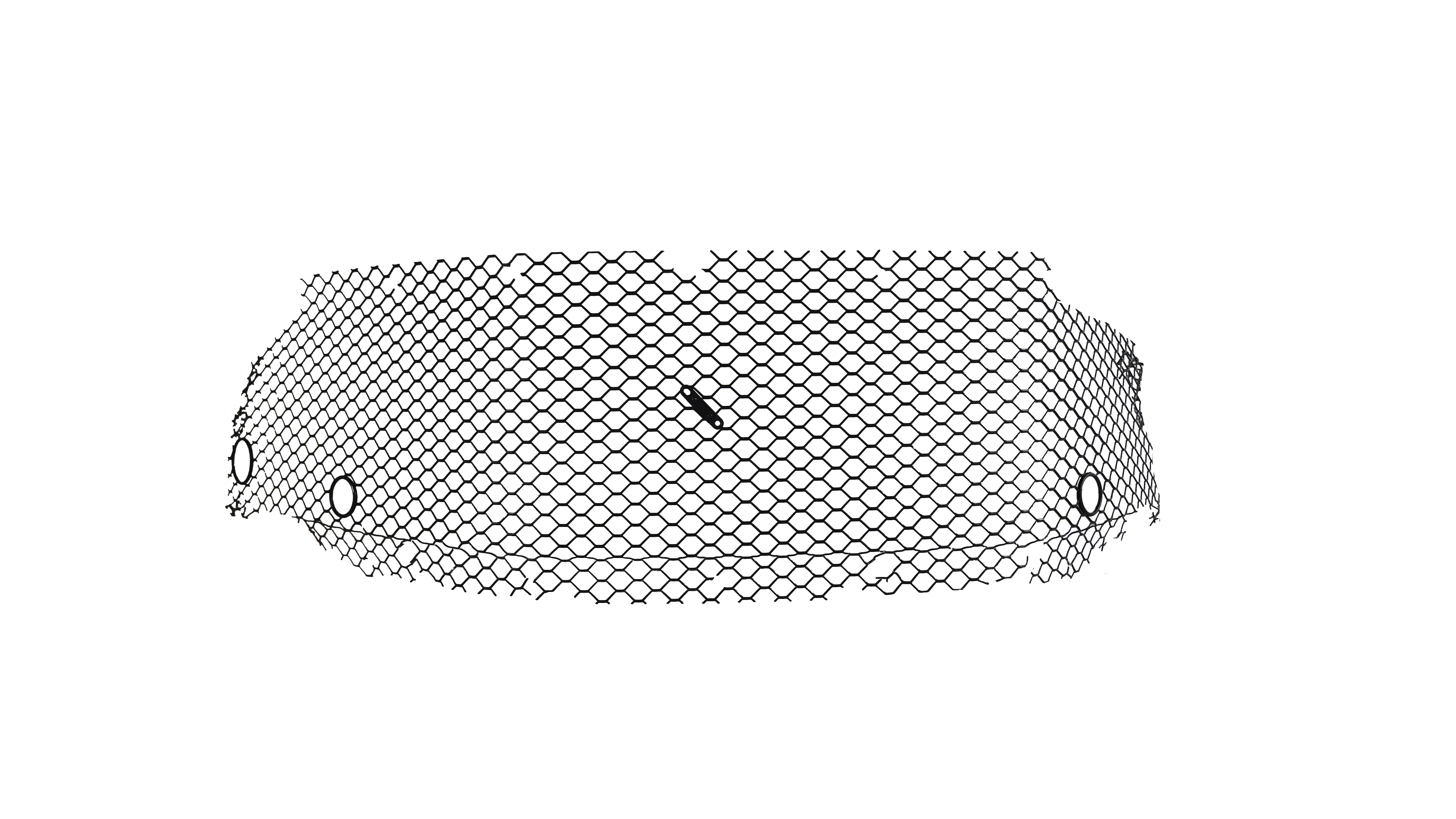 Ferrari 812 Front Bumper Central Mesh Black