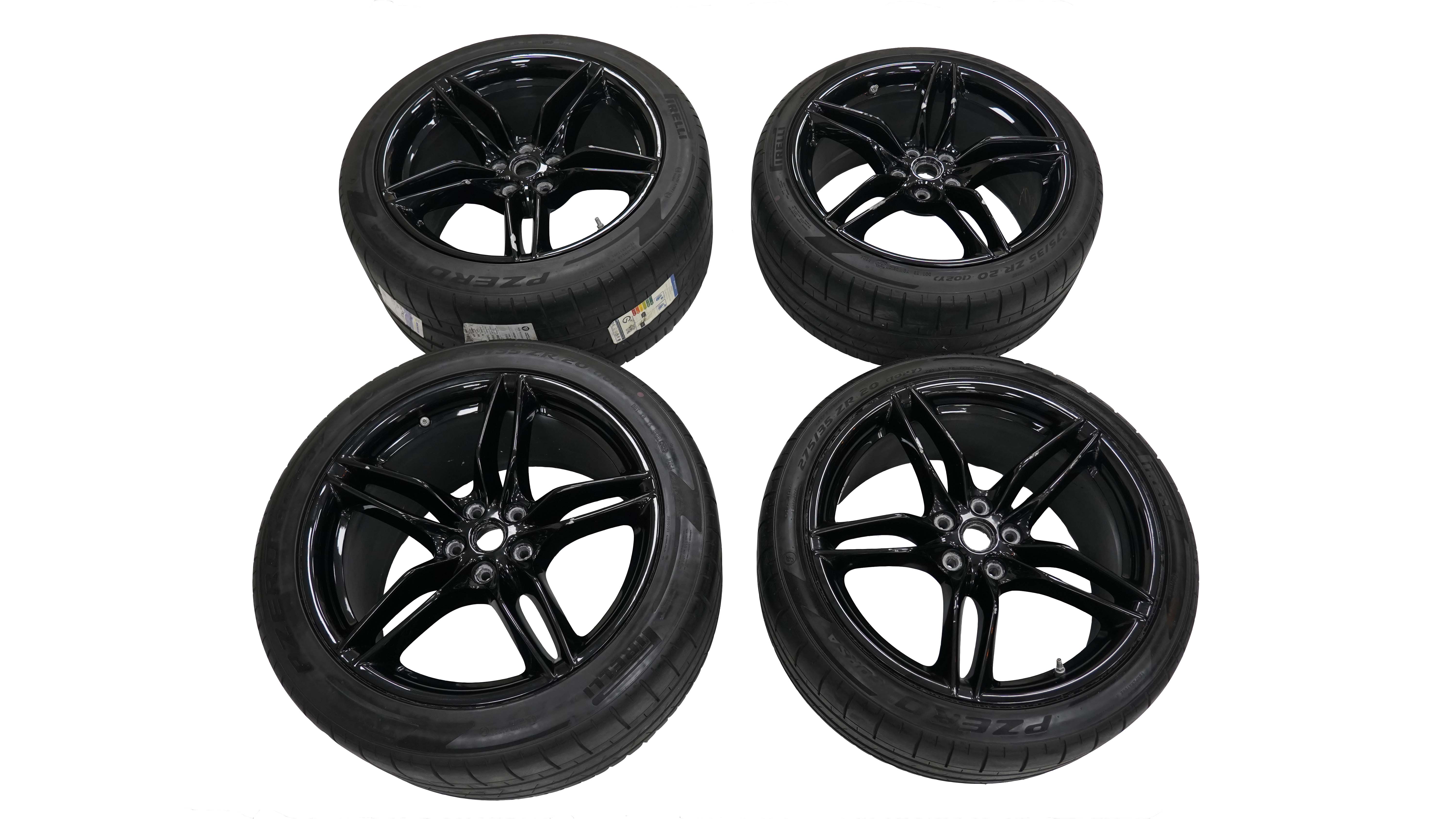 Ferrari 812 Tyres (Pirelli) + Wheels Rims Set Black OEM 324158 324159